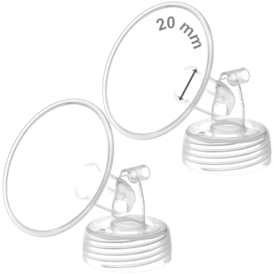 Afbeelding van Maymom Wide Neck Pump Part voor Spectra S1/S2 Pumps; Incl Mouth Flens; Niet Originele Vervangt Shield (20 mm Twee Flenzen)