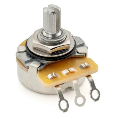 Afbeelding van CTS 450 serie A250K Split Shaft Pot Logaritmische Potmeter voor Elektrische Gitaar of Bas, 10% Tolerantie