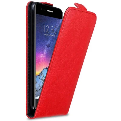 Afbeelding van Cadorabo Hoesje geschikt voor LG K8 2017 in APPEL ROOD Beschermhoes Flip Case Cover magnetische sluiting