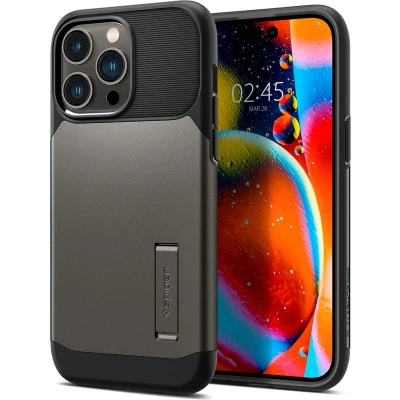 Afbeelding van Apple iPhone 14 Pro Max MagSafe Hoesje Kunststof Spigen Hardcase/Backcover Grijs Telefoonhoesje Shockproof/Valbescherming