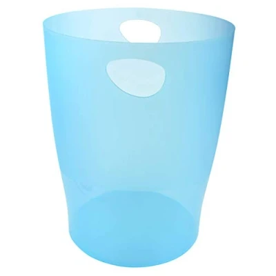 Afbeelding van Exacompta Ref. 45383D set van 8 papieren manden met handgrepen ECOBIIN inhoud 15 liter afmetingen 26,3 x 33,5 cm kleuren turquoise transparant