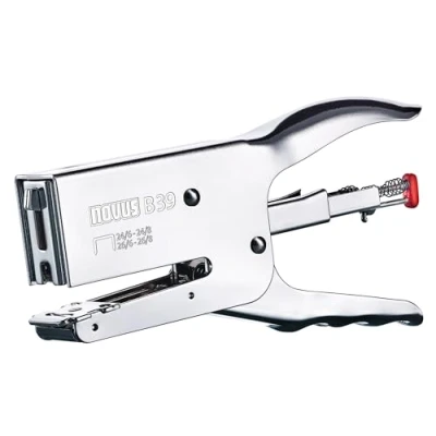 Afbeelding van Nietmachine Novus B 39 Chrome Grijs Zilverkleurig
