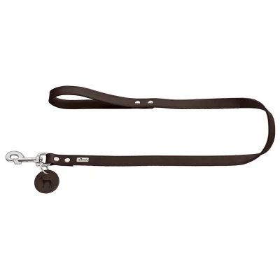 Afbeelding van Hunter Looplijn Leder Donkerbruin Hondenriem 100x2.0 cm