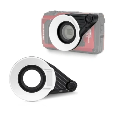 Afbeelding van JJC FD 1 Flash Diffuser voor Olympus Tough TG 7 6 5 TG4 TG3 TG2 TG1 Camera&#039;s, Ondersteuning Volledig Diffuus &amp; Semi open Diffusie Licht, Speciale Ring Close up Macro Fotografie