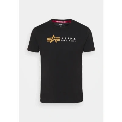 Afbeelding van Alpha Industries Label T Shirt voor heren Black