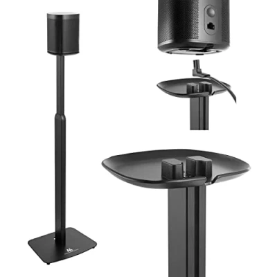 Afbeelding van Maclean MC 896 Luidsprekervloerstandaard compatibel met Sonos One en SL standaard kabelmanagement, houder, in hoogte verstelbaar van 70 tot 127 cm (2)
