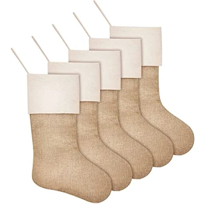 Afbeelding van SAVITA 5 stuks kerstkousen, Kerstmis, open haard, hangende kousen voor gunst, vakantie, feest, snoepjes, sieraden