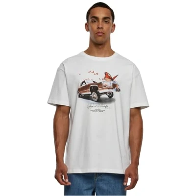 Afbeelding van Upscale by Mister Tee PIMP A Tshirt print, Heren, Maat: 3XL, White