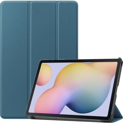 Afbeelding van Case2go Tablet Hoes geschikt voor Samsung Galaxy Tab S7 (2020) Tri Fold Book Case Donker Groen