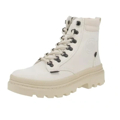 Afbeelding van Palladium Pallatrooper Veterschoenen Hoog gebroken wit Maat 36
