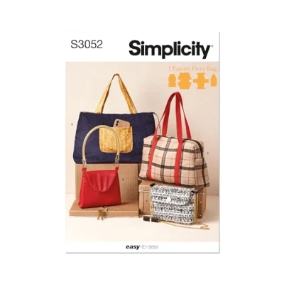 Afbeelding van SIMPLICITY Naaipatroon SS3052OS Tassen OS (ONE Size)