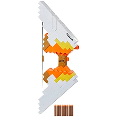 Afbeelding van Nerf Minecraft gemotoriseerde Sabrewing boog, vuurt darts af, 8 Elite darts, magazijn voor ontwerp geïnspireerd op boog in de game