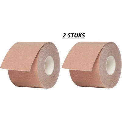 Afbeelding van Boob tape 2 Stuks Fashion BH Dress Borst BoobTape 5cm breed Beige Modetape