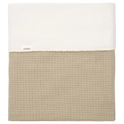 Afbeelding van Koeka Deken Ledikant Malaga Cotton Fleece Sage