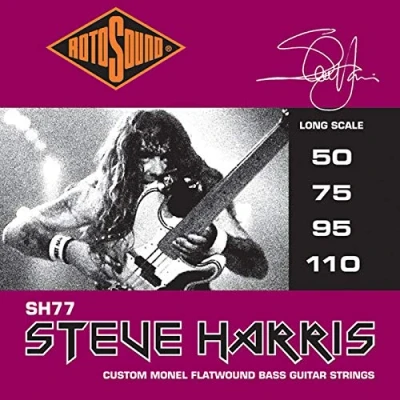 Afbeelding van Rotosound bas snaren SH77, 50 110, Flat Steve Harris, Monel Flatwound Snarenset voor 4 string basgitaar