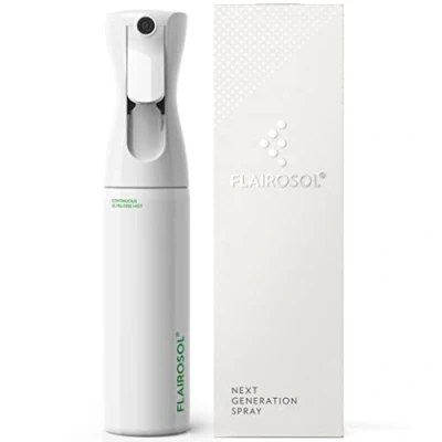 Afbeelding van FLAIROSOL The Original, plantenspuit voor binnen en buiten, constante nevel met 1.001 toepassingen, gebruikt door professionals, gepatenteerde technologie, 300 ml, witte fles, groene opdruk