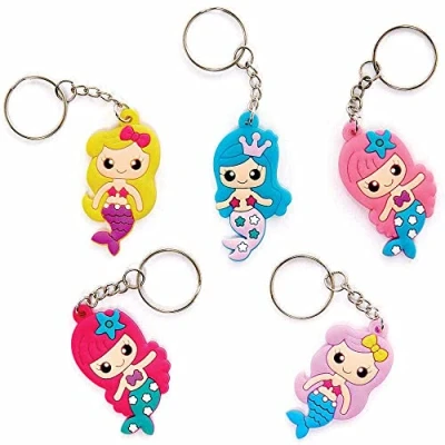 Afbeelding van Baker Ross FC948 Zeemeermin Sleutelhangers Set van 10, kinderen party tasjesvullers, Kids sleutelhanger, Speelgoed voor