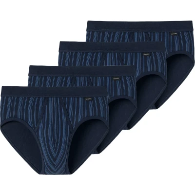Afbeelding van Schiesser 4 PACK Slip, Heren, Maat: Medium, Dunkelblau
