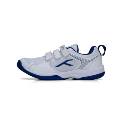 Afbeelding van HUNDRED Court Star non marking badmintonschoenen voor jongens (wit/marineblauw, EU 37/UK 3/US 4) Lichtgewicht X kussenbescherming Geschikt indoortennis/squash/tafeltennis/basketbal en padel