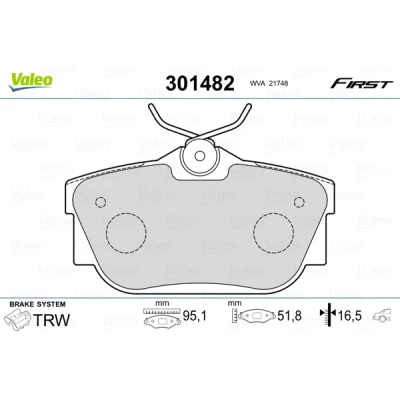 Afbeelding van Valeo Remblokset 301482