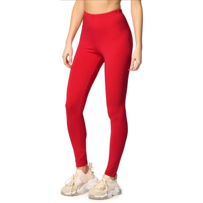 Afbeelding van Merry Style MS MS10 198 LE Dames Leggings Sport Vrijetijdsbroek Lang Katoen Sporbroek Yogabroek Rood 4XL