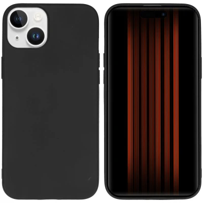 Afbeelding van Accezz Color Backcover iPhone 15 Plus Telefoonhoesje Zwart