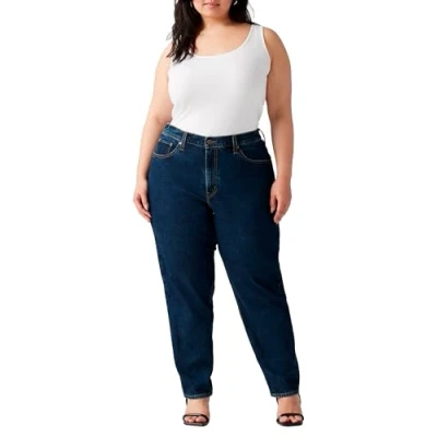 Afbeelding van Levi&#039;s Plus &#039;80S MOM Jeans Tapered Fit, Dames, Maat: 56x32, Eroded way