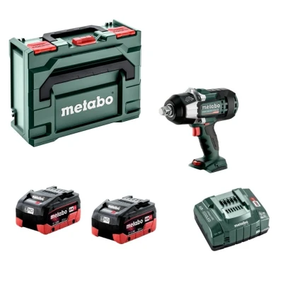Afbeelding van Metabo SSW 18 LTX 1750 BL 18V Li ion Accu Slagmoersleutel Set (2x8.0Ah LiHD Accu) In Metabox