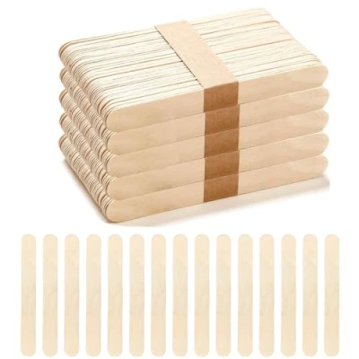 Afbeelding van KHIRY 300 stuks houten ijslollystokjes, ijslollystokjes voor knutselen, natuurlijke spatels, DIY en knutselen