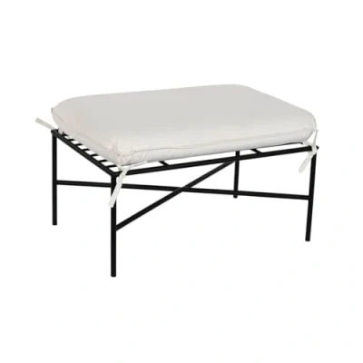 Afbeelding van Voetensteun Home ESPRIT Wit Zwart Metaal Stads 75 x 50 45 cm