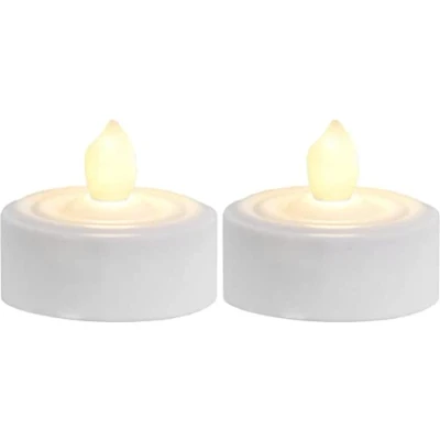 Afbeelding van Star Led theelicht &quot;T Light&quot;, 2 stuks, flikkerend inclusief batterijen, timer blisterverpakking, 2,9 x 3,6 cm, wit 068 05