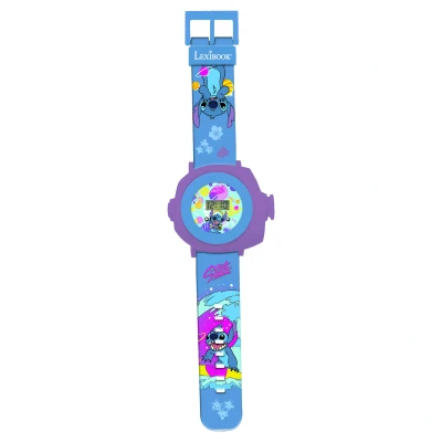 Afbeelding van Lexibook Disney Stitch Verstelbaar projectiehorloge digitaal scherm 20 afbeeldingen van Lilo &amp; voor kinderen DMW050D