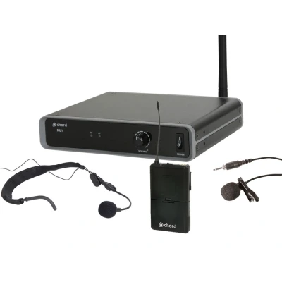 Afbeelding van Chord UHF Draadloos Riempakket Microfoon Systeem Nek &amp; Tie Clip Mics Beide inbegrepen