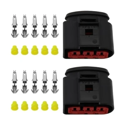 Afbeelding van VGOL 2 Sets 5 Pin MAF Massa Luchtstroom Connector Kit 1J0973775A Waterdichte Vrouwelijke JPT Compatibel Met VW Audi