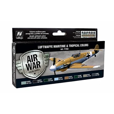 Afbeelding van Vallejo val71164 Model Air Luftwaffe Maritime and Tropical colors Set 8 x 17 ml