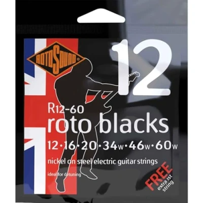 Afbeelding van Rotosound R12 60 Roto Blacks 012 Custom Snarenset elektrisch