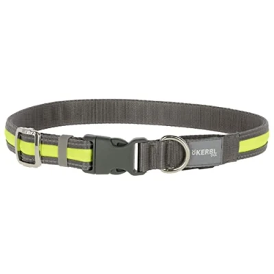 Afbeelding van Kerbl Halsband Light &amp; Reflex Geel M/L