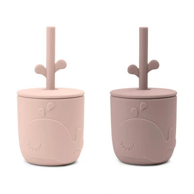 Afbeelding van Done by deer kinderbeker met rietje peekaboo wally powder 2st