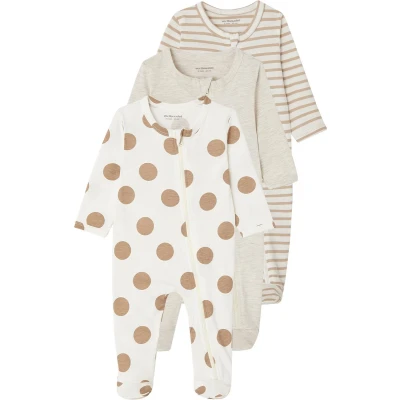 Afbeelding van Vertbaudet Set van 3 pyjama&#039;s jersey met rits BASICS