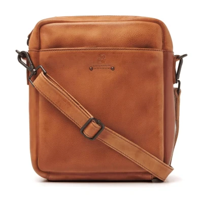 Afbeelding van dR Leren Schoudertas Cognac