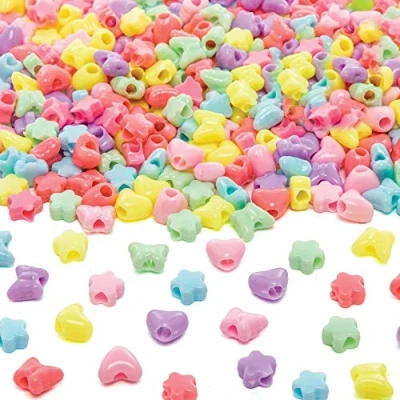 Afbeelding van Baker Ross AT405 voordeelverpakking pastel pony parels (400 stuks) voor paasunst en knutselaccessoires kinderen