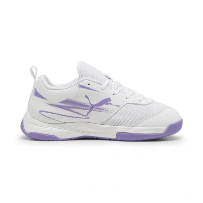 Afbeelding van Puma Varion II JR Unisex Handbalschoenen voor kinderen, Maat: 39, White/lavender alert Textiel/ synthetisch