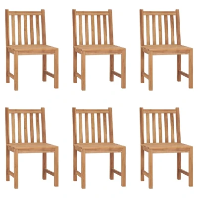 Afbeelding van Tuinstoelen 6 st massief teakhout