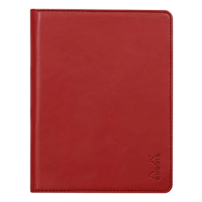 Afbeelding van RHODIA 213007C boekje met klembord en documentenhouder nr. 13 klaprozen voor notitieblokken of notitieboeken in A6 formaat (10,5 x 14,8 cm) hoogwaardig Italiaans kunstleer