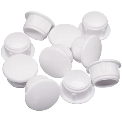 Afbeelding van SKIR&#039;CO (10 stuks) Witte Plastic Gatenpluggen 11 mm, Boorgat Cover Caps, Meubelgat Plug, Schroefgat Plugs