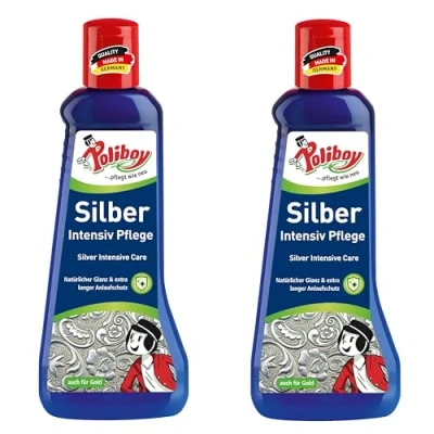 Afbeelding van Poliboy zilver intensieve verzorging zacht polijstmiddel voor zilveren sieraden 2 x 200 ml Made in Germany