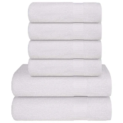 Afbeelding van 6 delige Handdoekenset 360 g/m 100% katoen wit