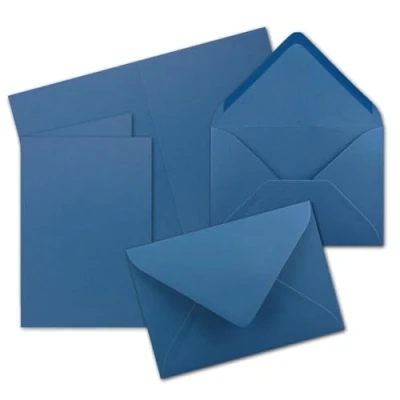 Afbeelding van Vouwkaarten A6 C6 Gummed Randen zonder Doos 10 Karten Sets royal blue