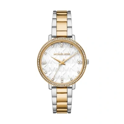 Afbeelding van Michael Kors MK4595 Pyper Dameshorloge horloge GoudkleurZilverkleur