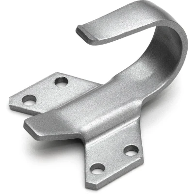 Afbeelding van Korte haak t.b.v. terugliggende deuren 7,5mm 24,5mm zilvergrijs Justor